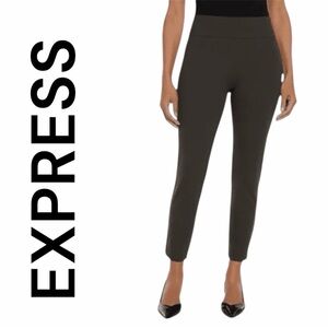 Express Women’s XXL Dark Olive Green Ponte Pant Pulling Bottoms Stretch NWT